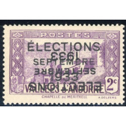 Lot n°18- Maury 25A-**-Surcharge élection septembre 1933 - Double surcharge dont une renversée 