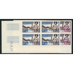 Lot n°1- 157/58-**-Coins datés - Non dentelés 