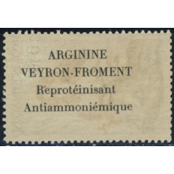Lot n°3- 1-*-Pub au verso ARGININE noire