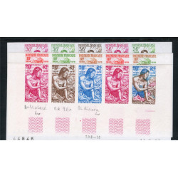 Lot n°15- 121/23-**-Essais de couleurs - Bande de 5 