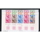 Lot n°15- 121/23-**-Essais de couleurs - Bande de 5 - Timbre de Polynésie Française - Variétés - Philatélie - A.GERBER PHILATEL