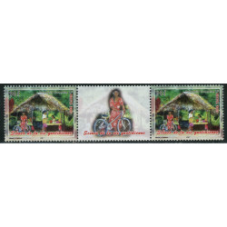 Lot n°57- 739-**-Paire avec vignette 