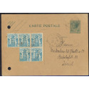 N°30 - CP 13a - Obl - Avec complément pour l'étranger _ Perfo d'archive