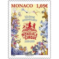 10e Anniversaire de la fédération mondiale du Cirque A.GERBER Philatélie Timbre de France - Colonies - Dom tom