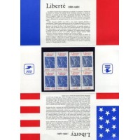 1986 - Emission commune France - USA - Pochette A.GERBER Philatélie Timbre de France - Colonies - Dom tom