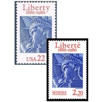 1986 - Emission commune France - USA A.GERBER Philatélie Timbre de France - Colonies - Dom tom