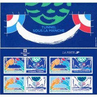 1994 - Emission commune France - Grande Bretagne - Pochette A.GERBER Philatélie Timbre de France - Colonies - Dom tom