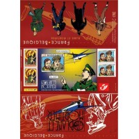 2004 - Emission commune France - Belgique - Pochette A.GERBER Philatélie Timbre de France - Colonies - Dom tom