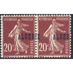 ALG024 - 13c - ** - Surcharge à cheval - En paire 