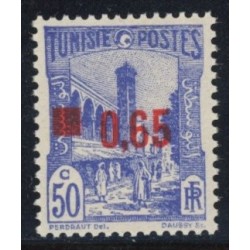TUN085 - 182e - ** - Surcharge décalée vers le haut valeurs non barrée 