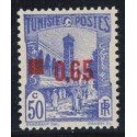 TUN085 - 182e - ** - Surcharge décalée vers le haut valeurs non barrée 