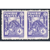 TUN118 - 261 - ** - Paire non dentelée au milieu 