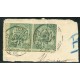 TUN003 - 11 - Obl - Non dentelé - En paire - Sur fragment - TP touchés 