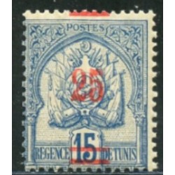 TUN013 - 28b - ** - Surcharge à cheval - 1 barre en haut 