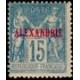 alex 009 * - Colonies Françaises - Alexandrie - Poste - A.GERBER PHILATELIE - Timbre